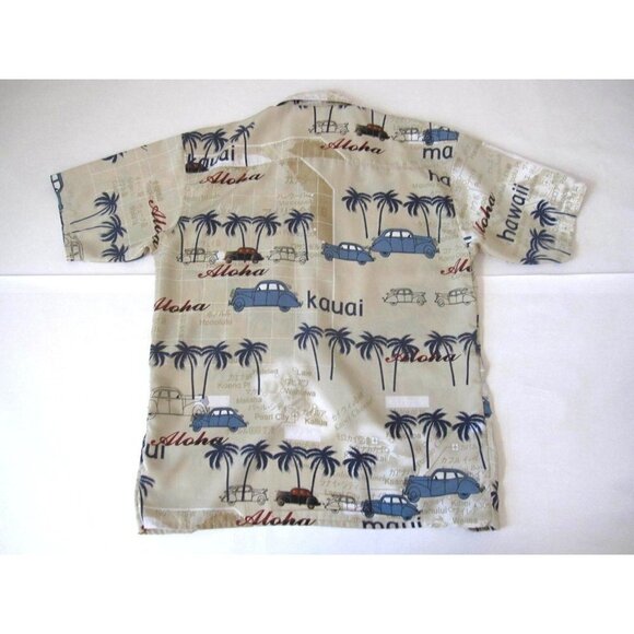 Vtg Men Versa Aloha Hawaii Front Button Short Sleeve Polyester Shirt Sz M(MT491) - Picture 7 of 8